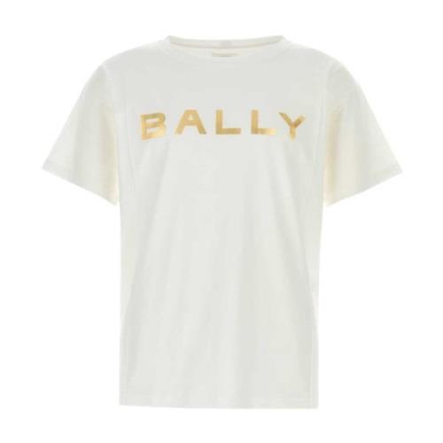 Klassiek Wit Katoenen T-shirt Bally , White , Heren