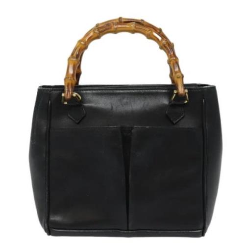 Pre-owned Leather handbags Gucci Vintage , Black , Dames