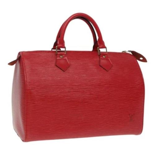 Pre-owned Leather handbags Louis Vuitton Vintage , Red , Dames