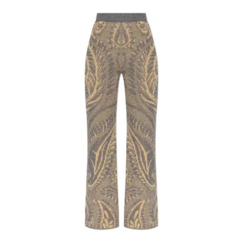 Wollen broek met uitlopende pijpen Etro , Gray , Dames