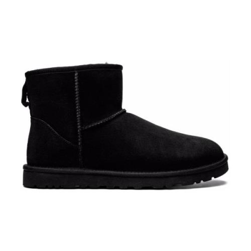 Zwarte Shearling Panel Enkellaarzen UGG , Black , Heren