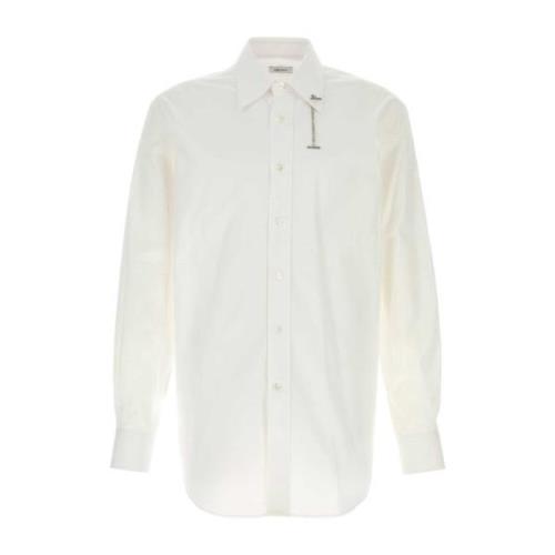 Witte Poplin Overhemd Klassieke Stijl Alexander McQueen , White , Here...