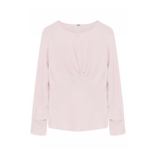 Elegante Blouse met Boothals Detail Gustav , Pink , Dames