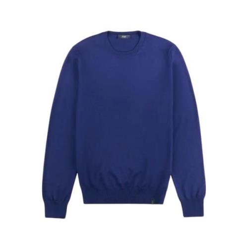 Blauwe Crew Neck Sweater Fay , Blue , Heren