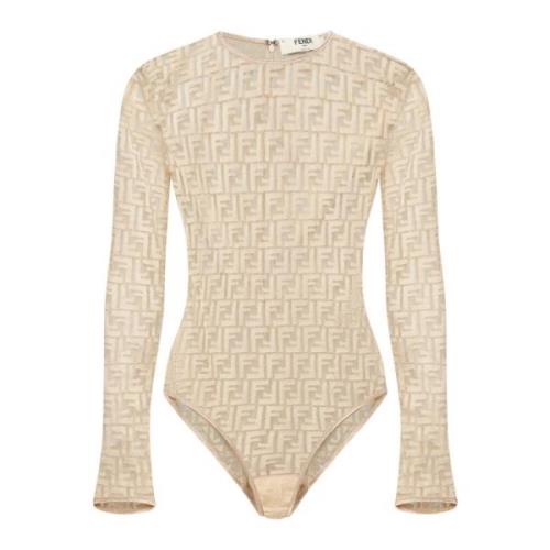 Stijlvolle Top Fendi , Beige , Dames