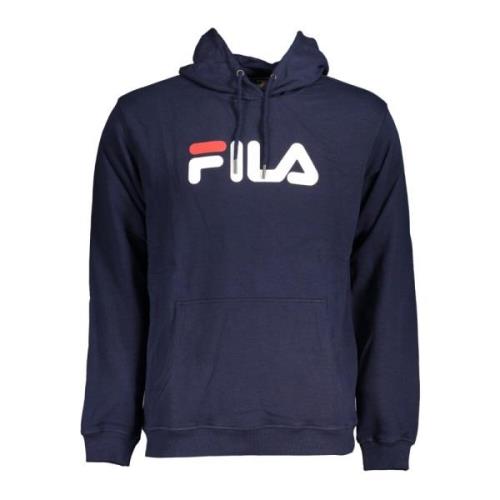 Blauwe hoodie met print Fila , Blue , Heren