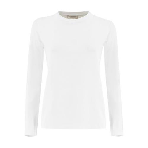 Essentiële Katoenen Jersey Crew Neck Shirt Antonelli Firenze , White ,...