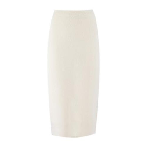 Elegante Mohair Pencil Rok Fabiana Filippi , White , Dames