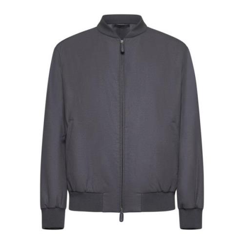 Grijze Cashmere Bomberjack Giorgio Armani , Gray , Heren