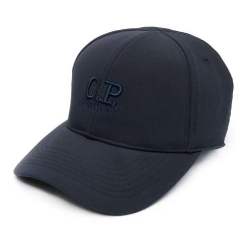 Blauwe Baseballpet met Logo Borduursel C.p. Company , Blue , Heren