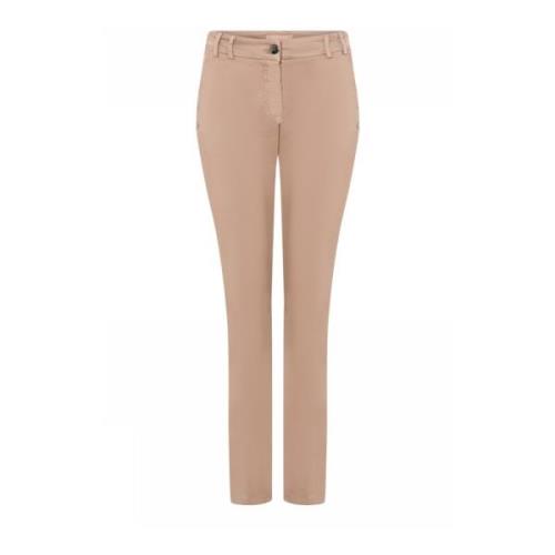 Klassieke Chino Broek in Poeder Gustav , Beige , Dames