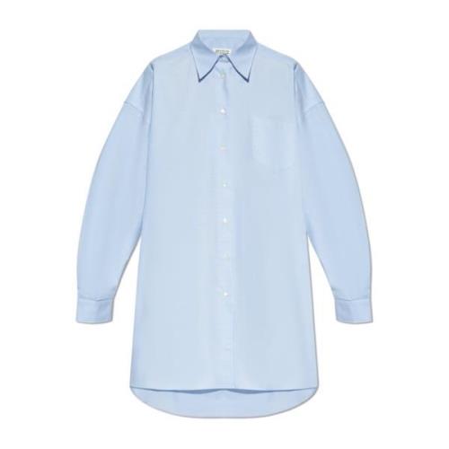 Oversized gesneden shirt Maison Margiela , Blue , Dames