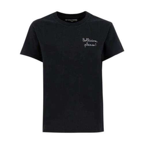 Geborduurde Crew-neck T-shirt MC2 Saint Barth , Black , Dames