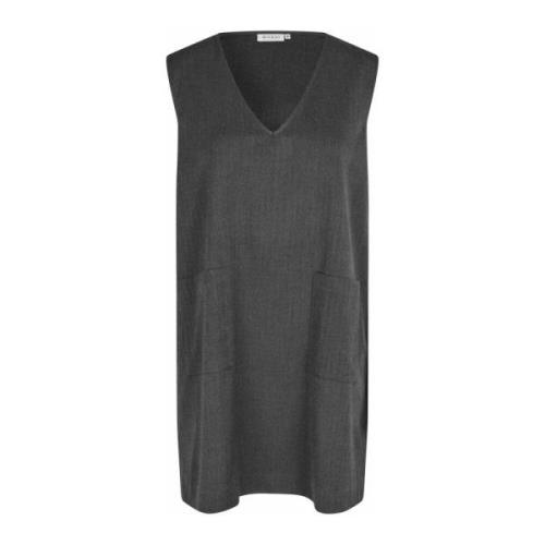 Grijze Melange Tuniek Jurk met Zakken Masai , Gray , Dames