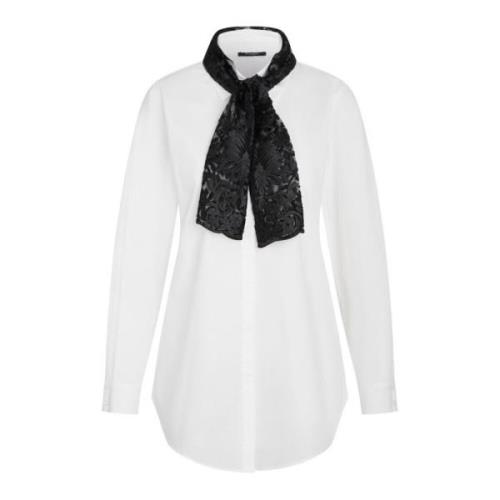 Elegante witte blouse met strik Bruuns Bazaar , White , Dames