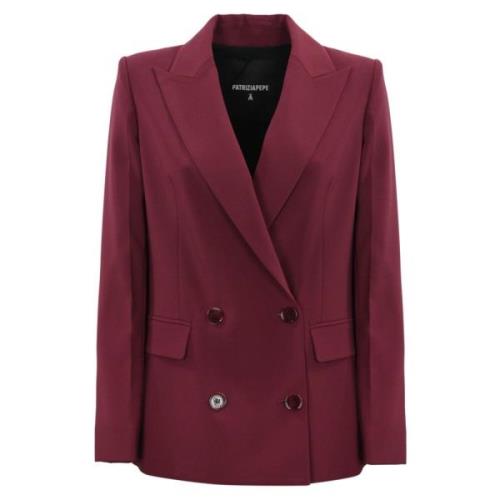 Dubbelrijige blazer voor vrouwen Patrizia Pepe , Purple , Dames