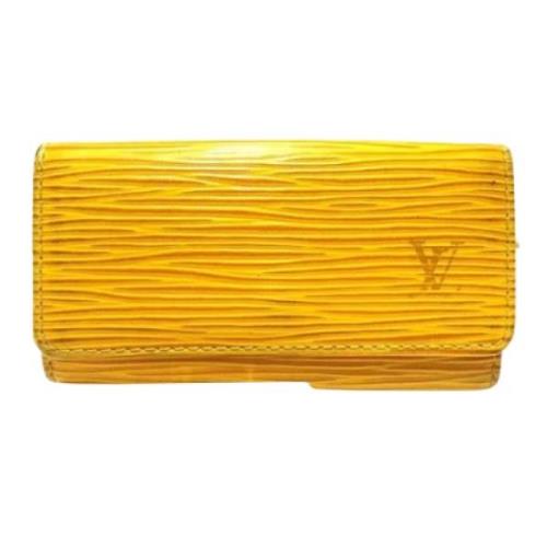 Pre-owned Fabric key-holders Louis Vuitton Vintage , Yellow , Dames