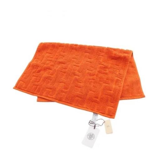 Pre-owned Cotton scarves Hermès Vintage , Orange , Dames