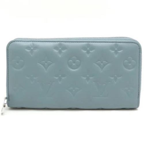 Pre-owned Leather wallets Louis Vuitton Vintage , Blue , Dames