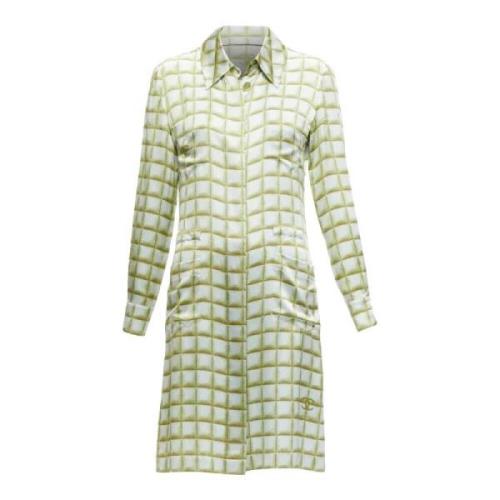 Pre-owned Cotton dresses Chanel Vintage , Green , Dames