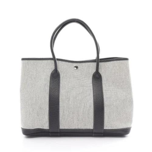 Pre-owned Leather handbags Hermès Vintage , Gray , Dames