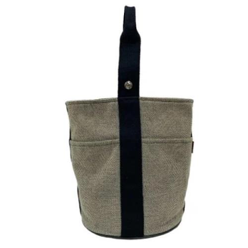 Pre-owned Canvas handbags Hermès Vintage , Gray , Dames