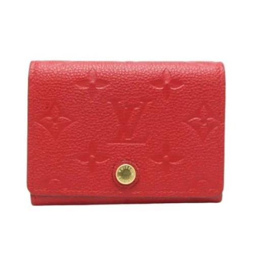 Pre-owned Fabric wallets Louis Vuitton Vintage , Red , Dames