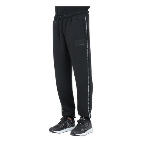 Zwarte sportieve broek met zijstreep Emporio Armani EA7 , Black , Here...