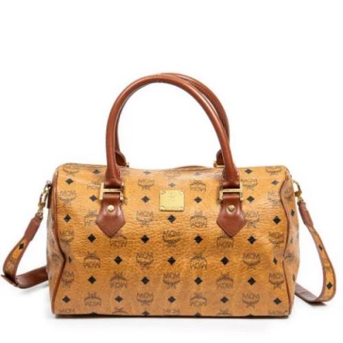 Pre-owned Coated canvas shoulder-bags MCM Pre-owned , Brown , Dames