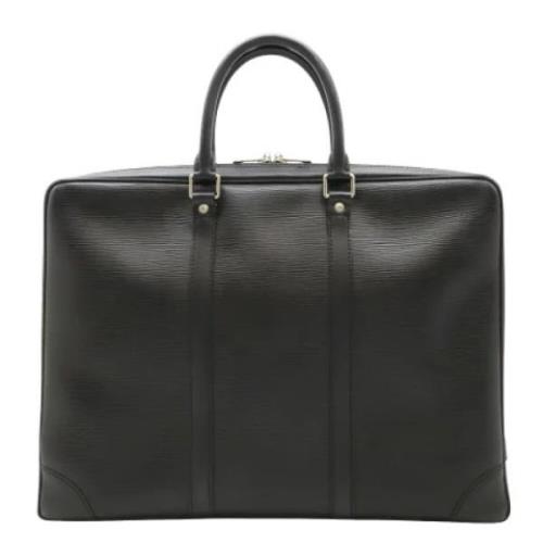 Pre-owned Leather briefcases Louis Vuitton Vintage , Black , Heren