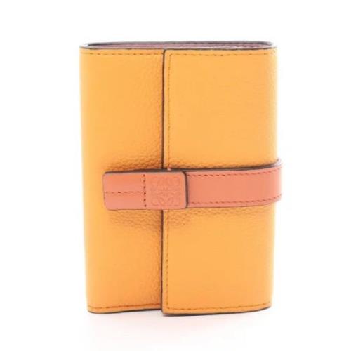 Pre-owned Leather wallets Loewe Pre-owned , Orange , Dames