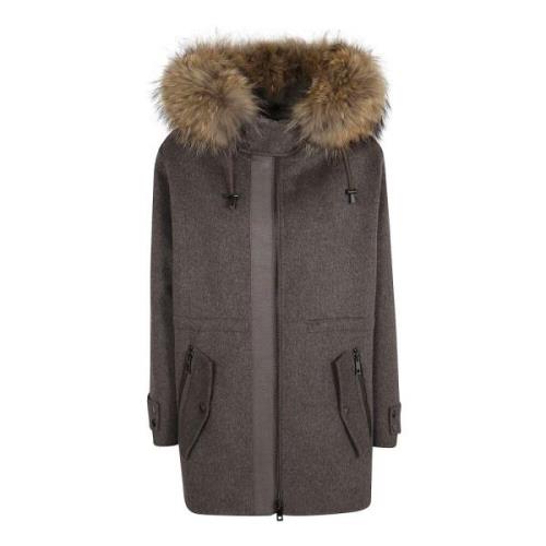 Bruine Parka Jas voor Vrouwen P.a.r.o.s.h. , Brown , Dames