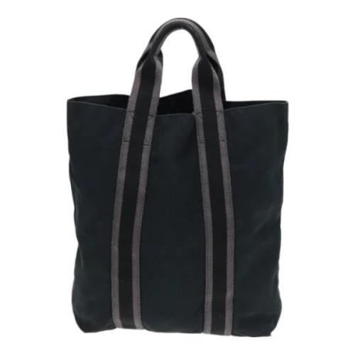 Pre-owned Canvas totes Hermès Vintage , Black , Dames