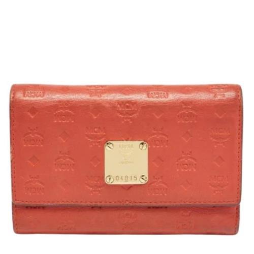 Pre-owned Leather wallets MCM Pre-owned , Red , Dames