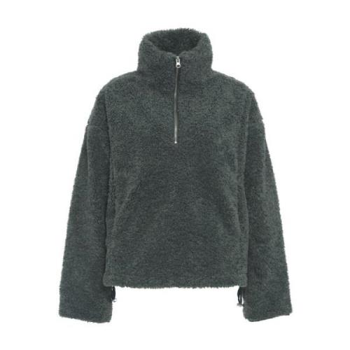 Groene Sweatshirt Aw24 voor vrouwen Second Dames , Green , Dames