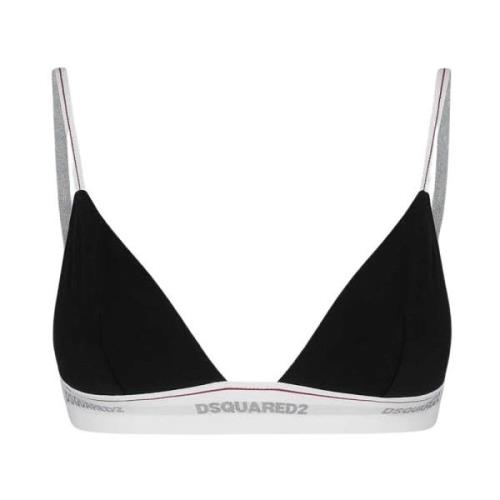 Sportieve Zwarte Triangel Beha Dsquared2 , Black , Dames