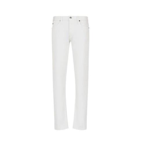 Slim Fit Multicolor Jeans Armani , White , Heren