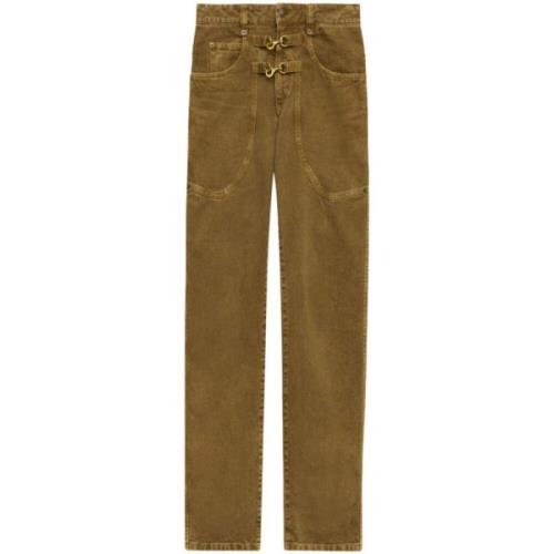 Bruine broek voor vrouwen Aw24 Isabel Marant , Brown , Dames