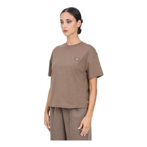 Bruine Oakport T-shirt voor vrouwen Dickies , Brown , Dames