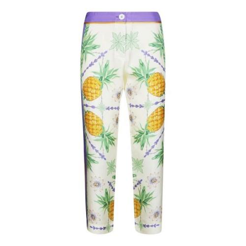 Ananas Print Broek Franco Ferrari , Multicolor , Dames