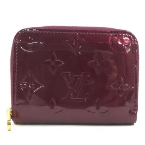 Pre-owned Leather wallets Louis Vuitton Vintage , Red , Dames