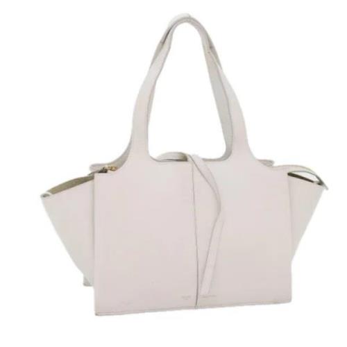 Pre-owned Leather celine-bags Celine Vintage , White , Dames