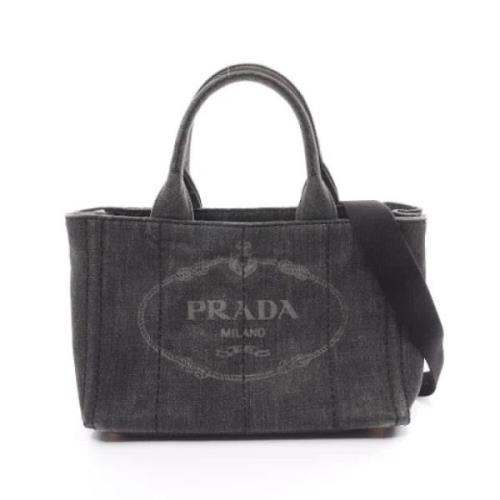 Pre-owned Denim prada-bags Prada Vintage , Gray , Dames