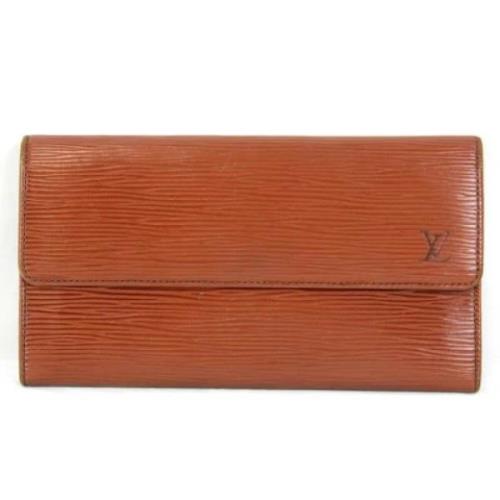 Pre-owned Leather wallets Louis Vuitton Vintage , Brown , Dames