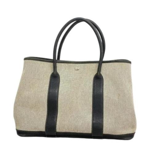 Pre-owned Canvas totes Hermès Vintage , Gray , Dames