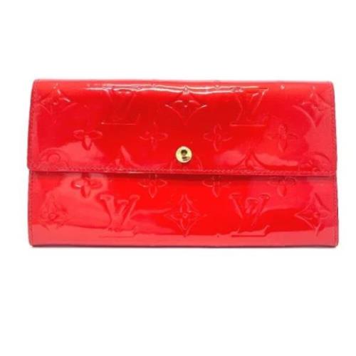 Pre-owned Canvas wallets Louis Vuitton Vintage , Red , Dames