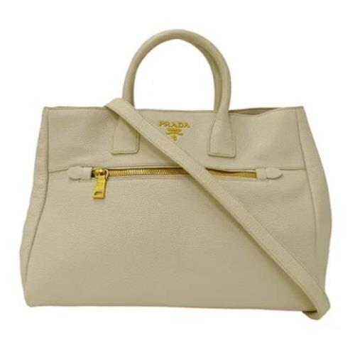 Pre-owned Leather prada-bags Prada Vintage , Beige , Dames