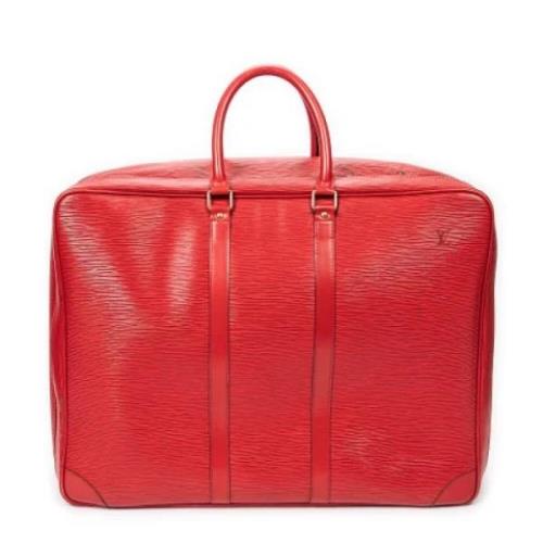 Pre-owned Leather handbags Louis Vuitton Vintage , Red , Dames