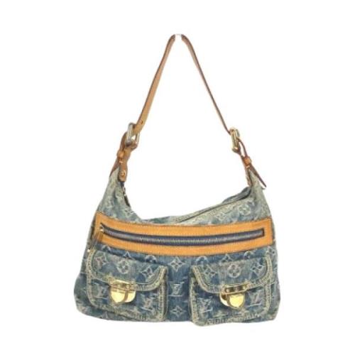 Pre-owned Fabric louis-vuitton-bags Louis Vuitton Vintage , Blue , Dam...