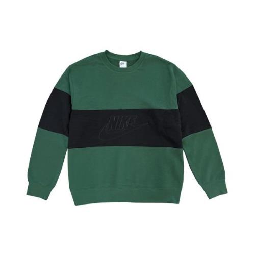 Kleur Blok Crewneck Sweatshirt Nike , Green , Heren